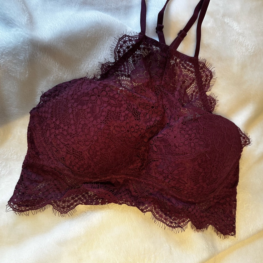 Victorias Secret, purple, padded SM lace bralette